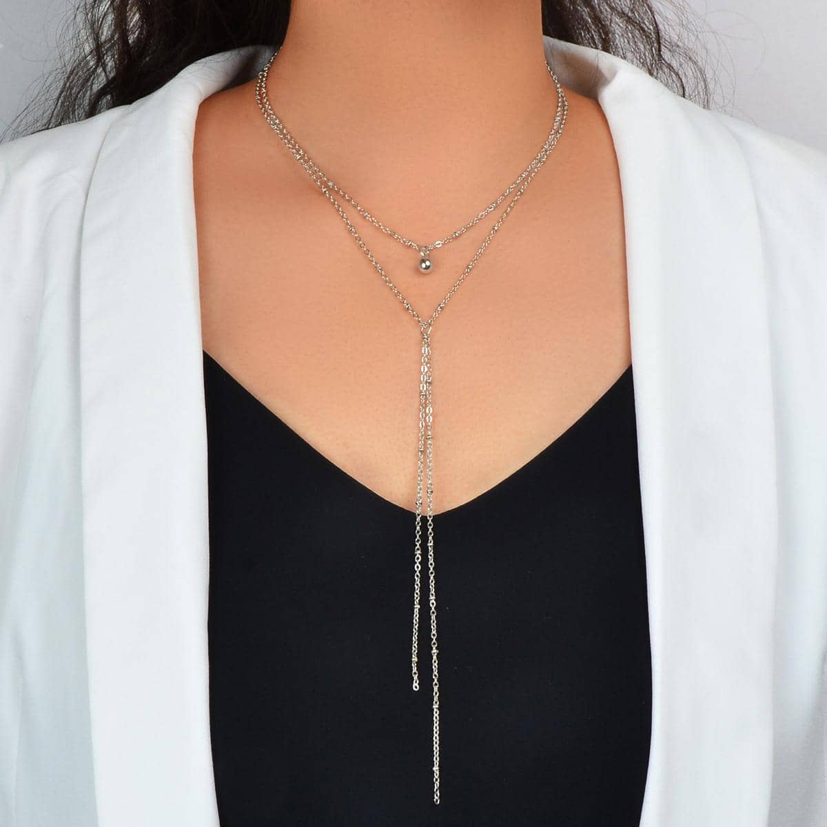 Gold Jewellery Gifts Boho Chic Layering Chain Y Shape Long Lariat Charm Necklace