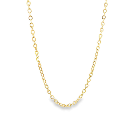 Gold Rolo Chain Necklace